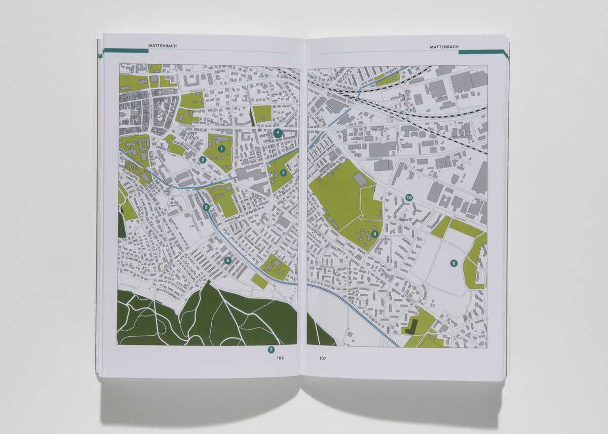 Der Plan des Stadtteils Mattenbach